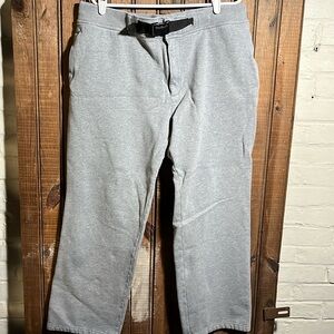 Duluth Trading Co Gray Sweatpants with Integrated Belt